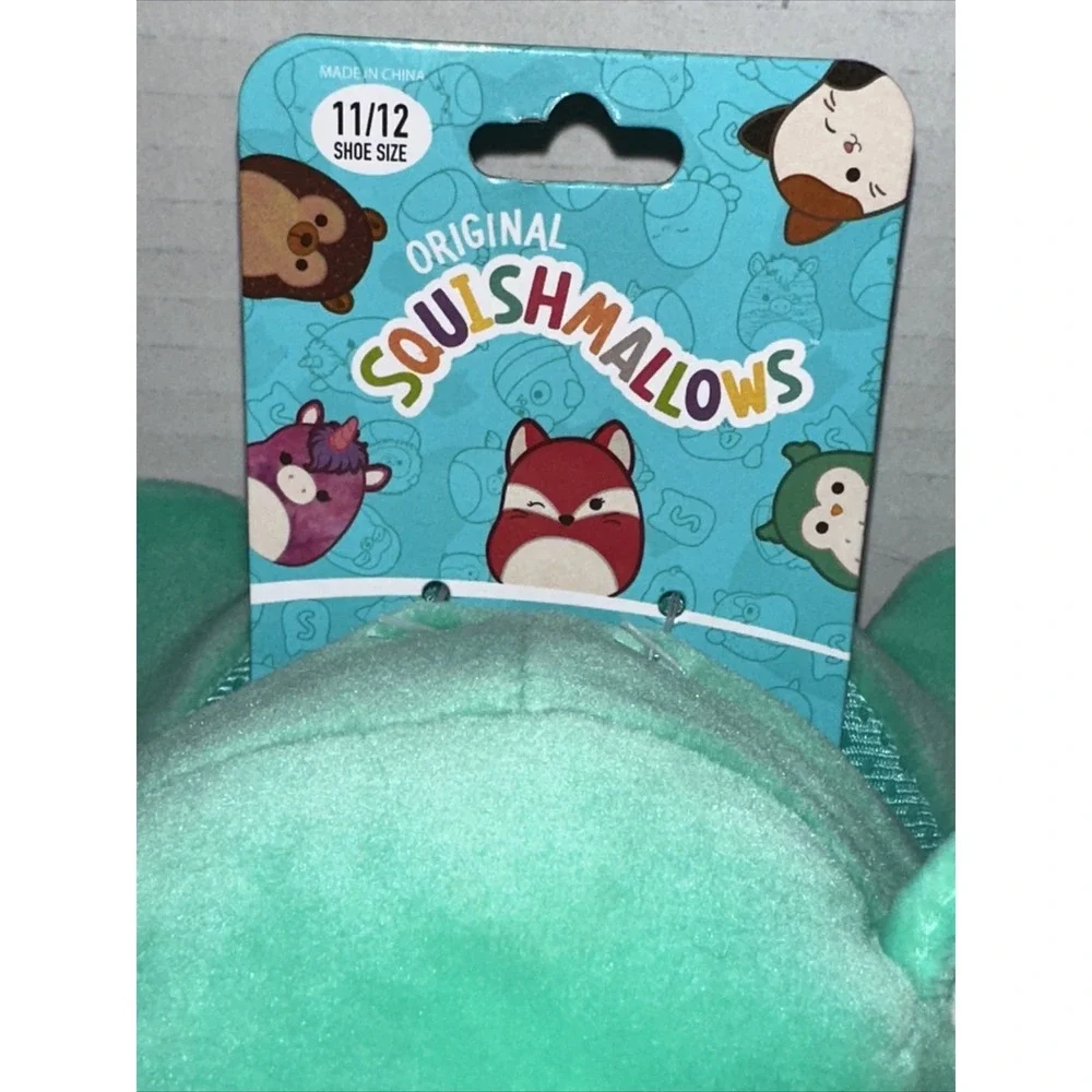NWT Squishmallow Size 11/12 Green‎ Blue Koala Kids Slippers Fun Plush Kevin A16